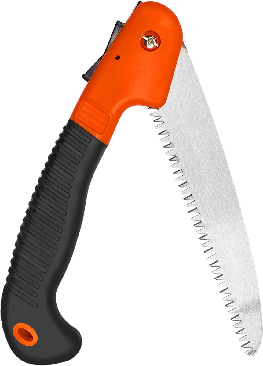 Compacte Outdoor Klapzaag 18 Cm - Ideaal Voor Terrassen En Reiskampen (Oranje)