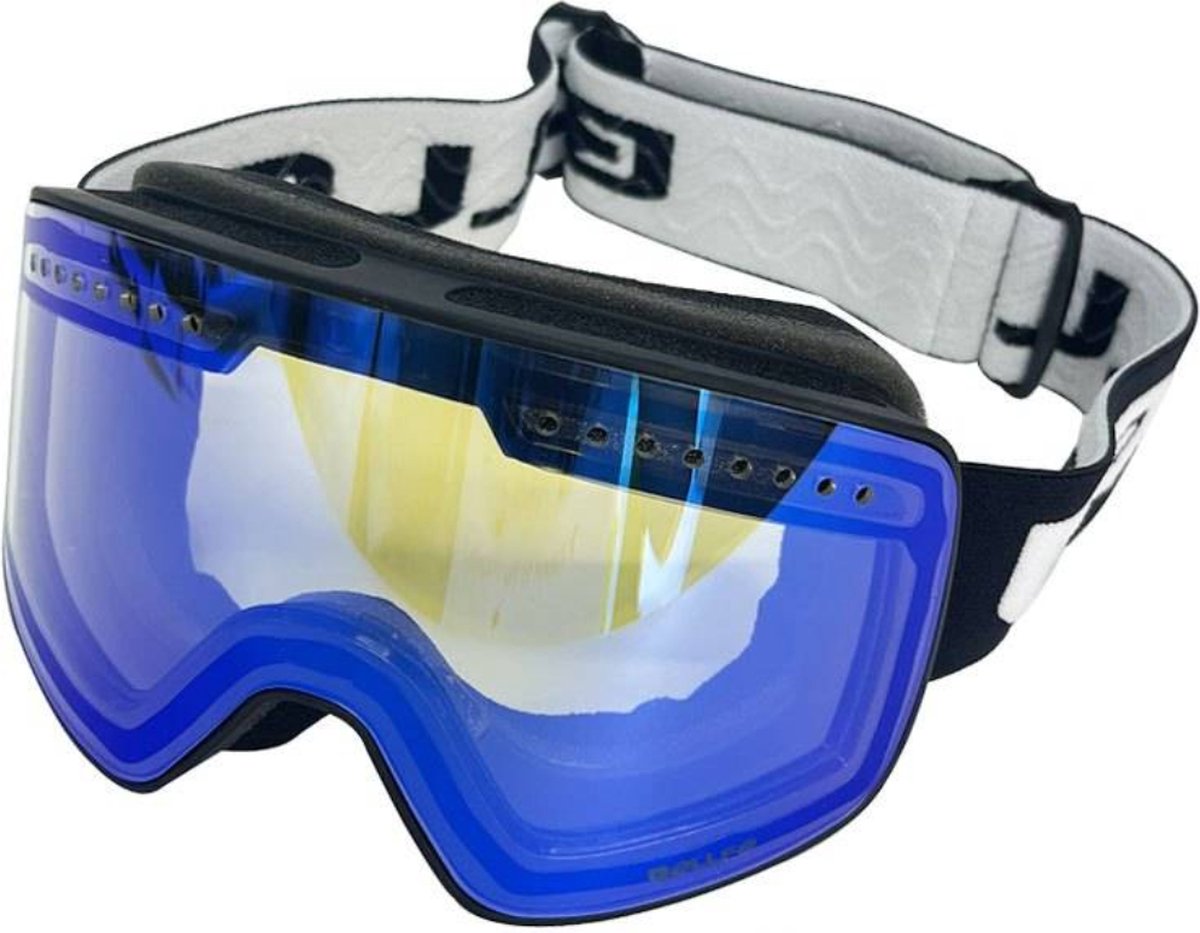 Bovista Skibril - Ski Zonnebril - Dames - Heren - Wintersport - Winddicht - UV-Bescherming - Ski Gadgets - Zwart Met Blauw