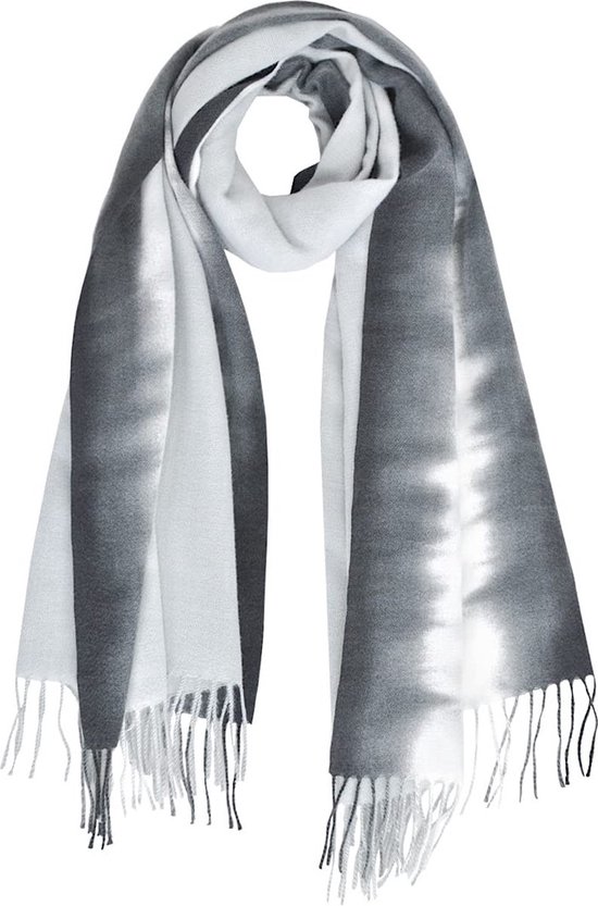 Grand Châle Pashmina En Laine Cachemire - Motif Paisley Gris - Fait Main Inde