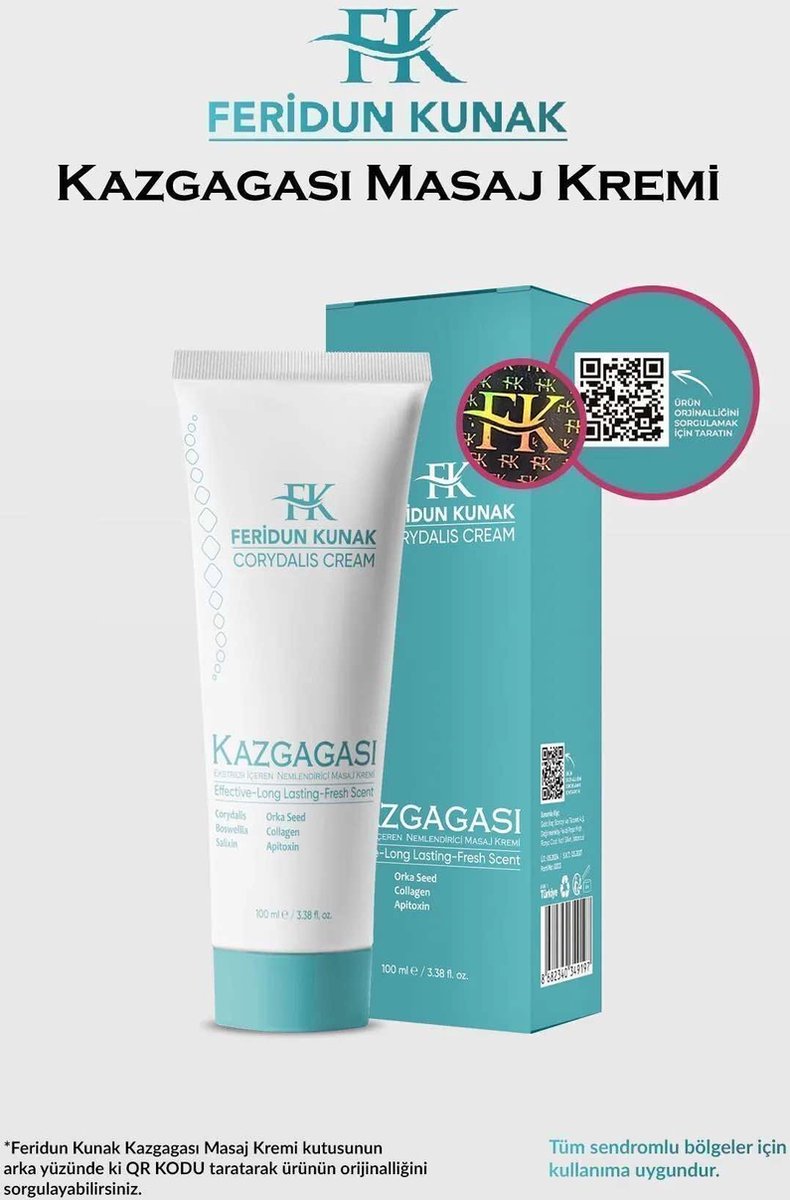 Goedkoopste Feridun Kunak Natuurlijke plantenextracten en Ganzensnavel Effectieve Langdurige Frisse Geur Hydraterende Pijn Massage Crème met extract zoals spier-, gewrichts-, reumatische pijn, rug-, nek-, enkel- en voetpijn 100 ml