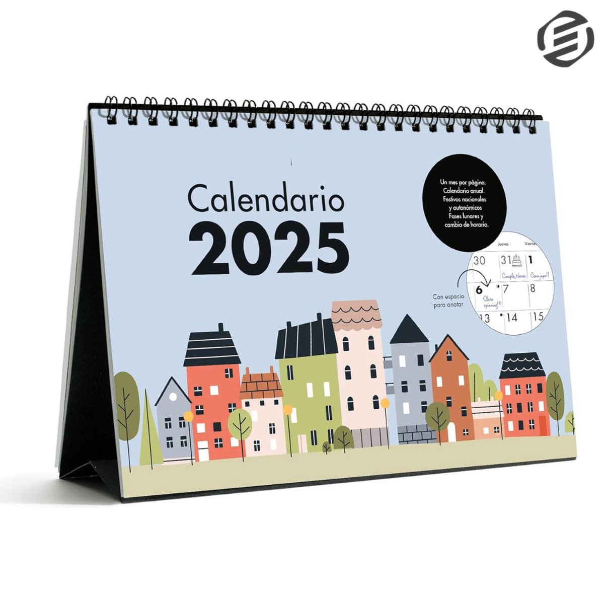 Equivera Bureaukalender 2025 - Gezinsplanner - Kalender - Weekplanner - Weekoverzicht - tot 18 Maanden
