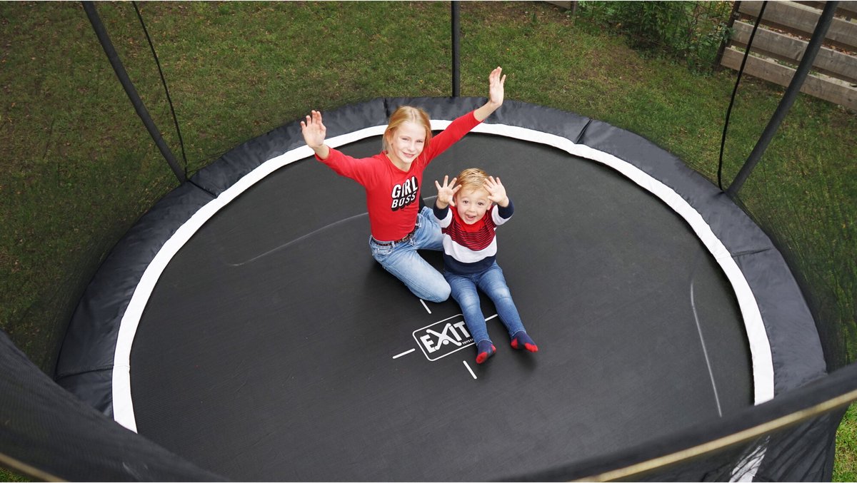 EXIT Black Edition trampoline ø244cm - zwart