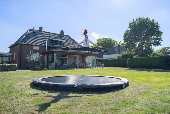 EXIT Silhouette inground sports trampoline ø305cm - groen