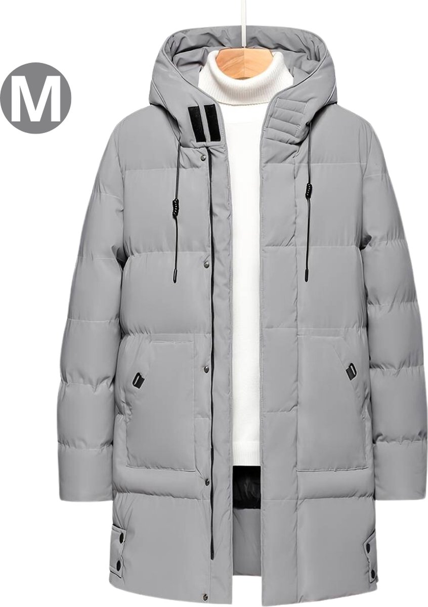 Bovista Winterjas Heren Parka Heren Jas Winter Volwassen Grijs