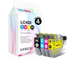 Inktdag inktcartridges multipack 4 stuks for lc422 brother inktpatronen,LC422xl inktcartridges voor Brother MFC-J5340DW MFC-J5345DW MFC-J5740DW…