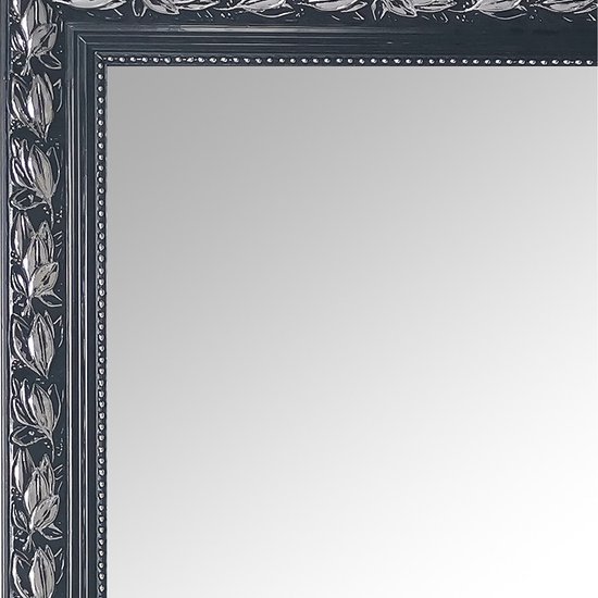 Miroir - Trion Jonca - 55x70 - Miroir mural dans cadre - Argent - Bois