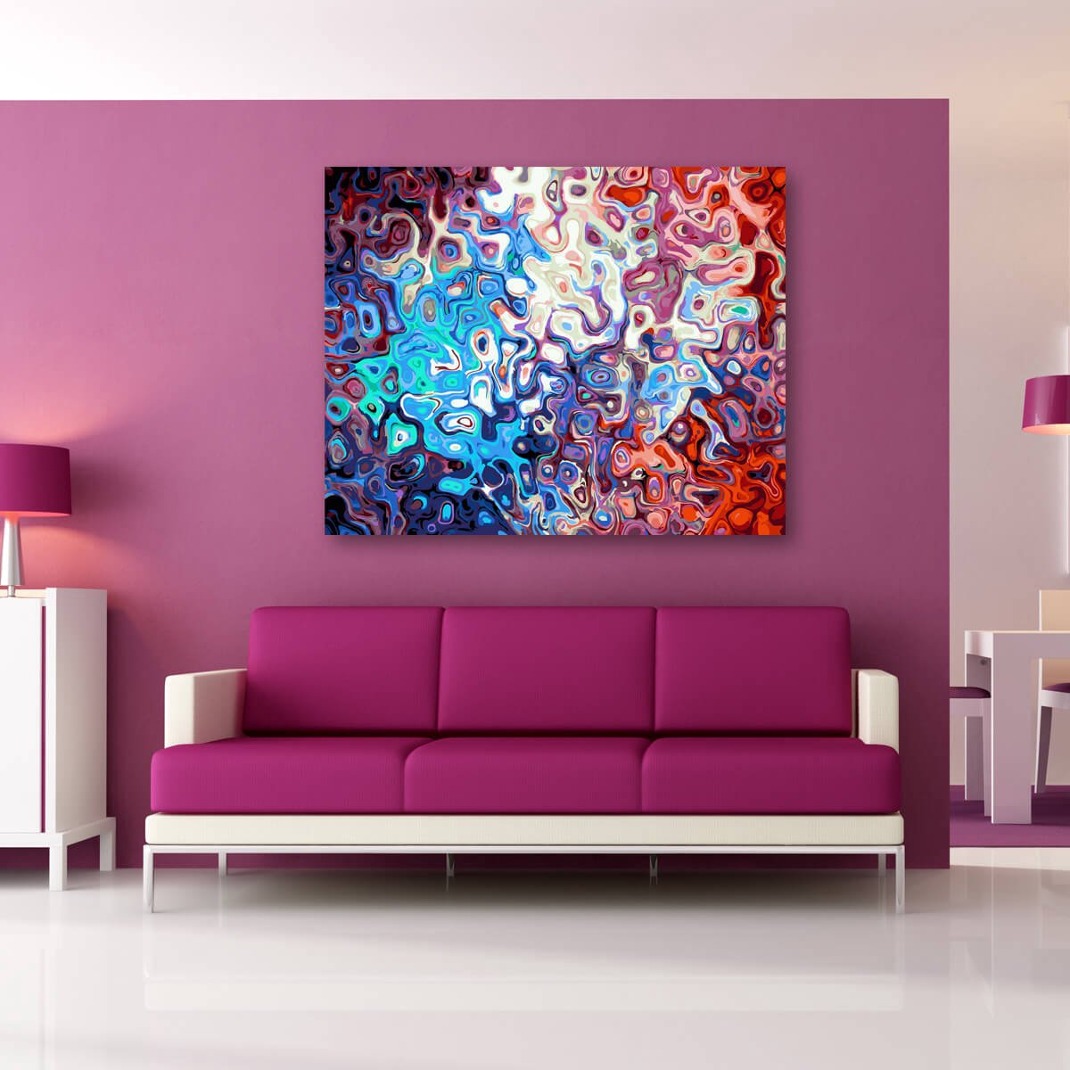 Schilderen Op Nummer Volwassenen DIY Paint By Number Compleet Hobby Pakket op Frame met Vernis - ®Arty Bee - Colour Splash 2.0 50x40cm — afbeelding 3