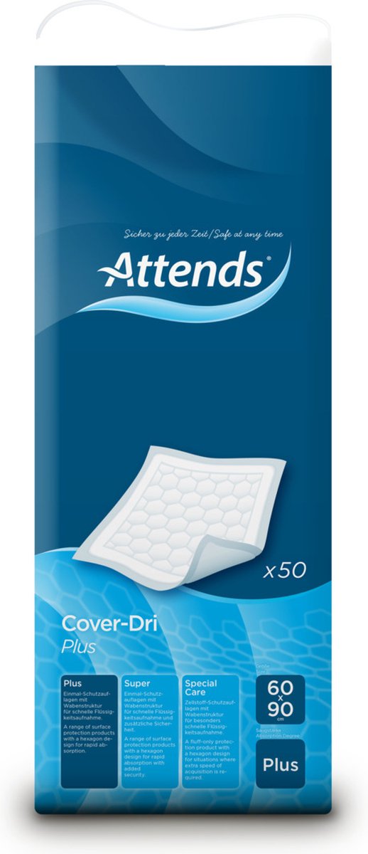 Attends Cover Dri Plus 60x90 - 50 Onderleggers
