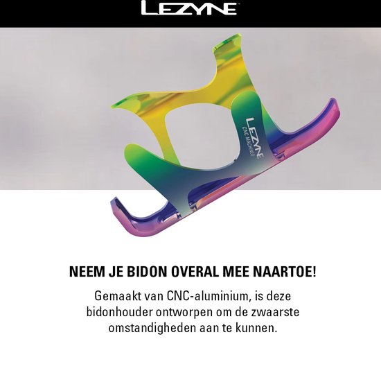 Lezyne CNC Flessen Kooi - Flessenhouder - Flessenhouder voor fietsen - Geschikt voor mountainbikes - Aluminium - Neo Metalic — afbeelding 2