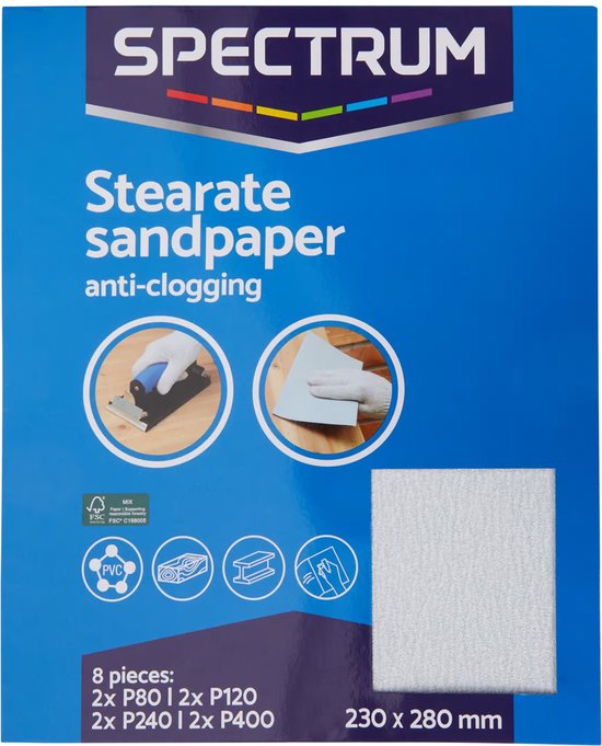 Rodopi® 100x Korrel 80 Schuurpapier 125mm - 8 gats Excentrisch
