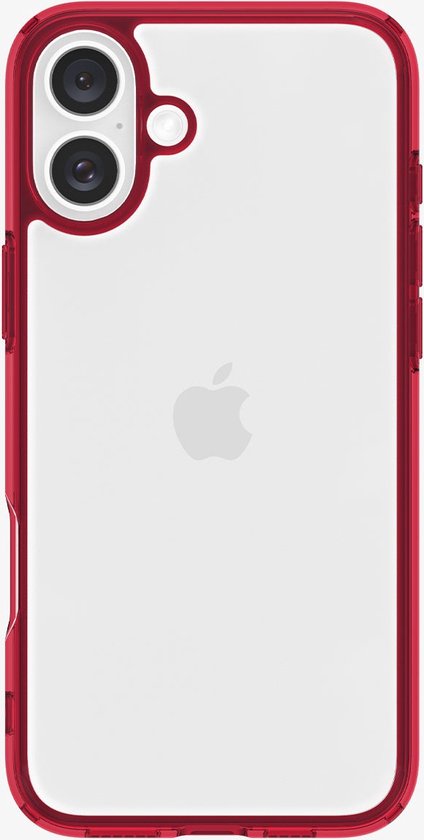 iPhone 16 hoesje transparant rood T...