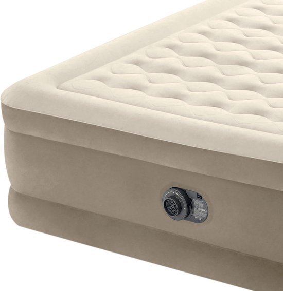 Intex 64926 Premaire II Elevated Luchtbed, Ingebouwde Pomp, 2-Persoons, 152cm x 203cm x 46cm
