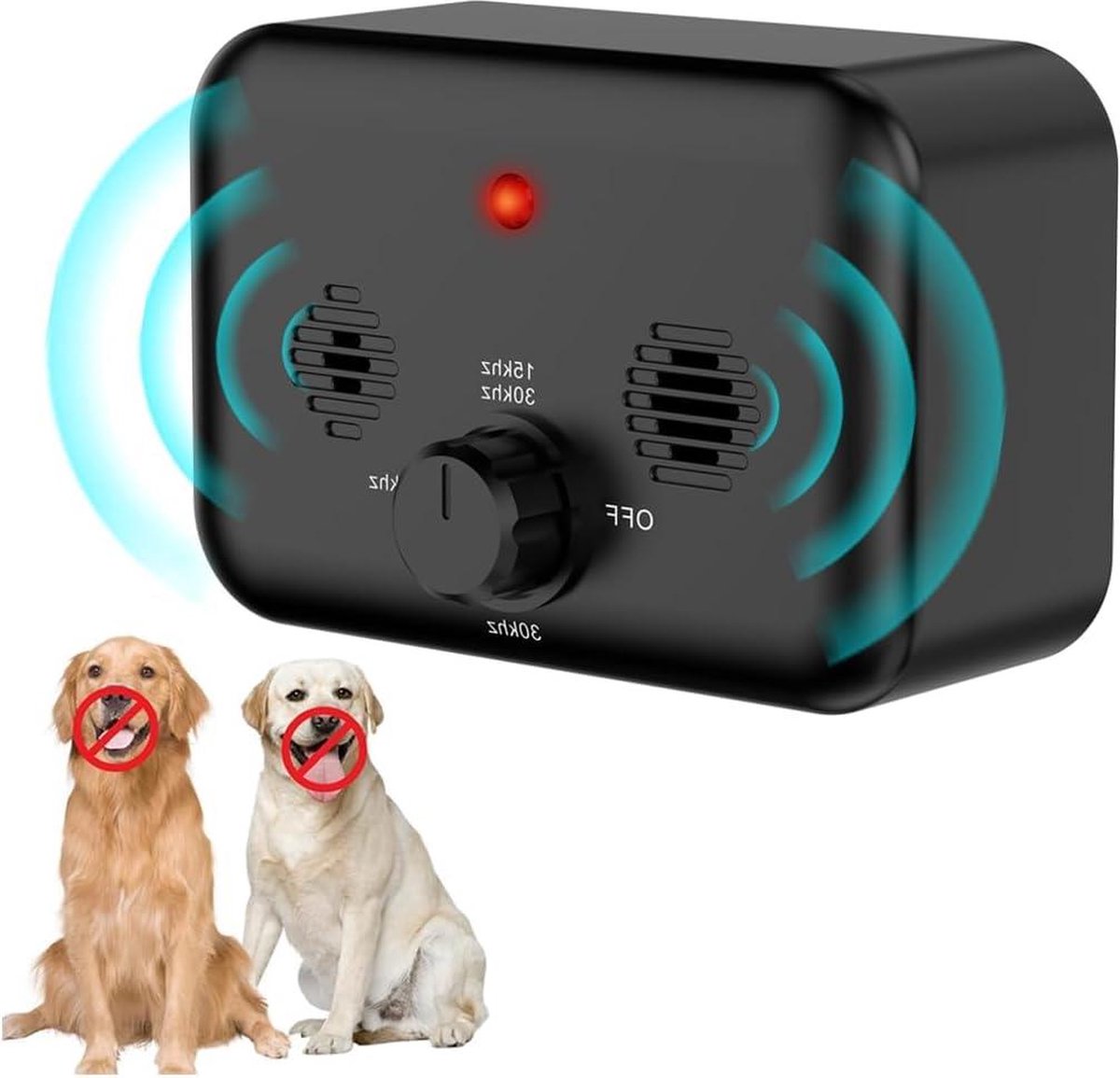 Bol.com Ultrasoon Anti-blafapparaat voor Honden - 3 Modi, 10 Meter Bereik - Buiten, Thuis - Middelgrote Honden - Hondenverschrik... aanbieding