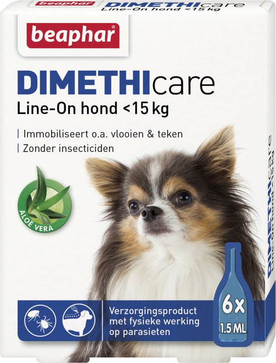 Beaphar DIMETHIcare Line-On voor kleine honden <15 kg.