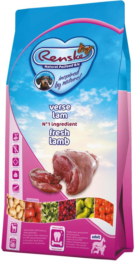 Renske Super Premium Graanvrij Adult Hondenvoer Lam - 2 kg