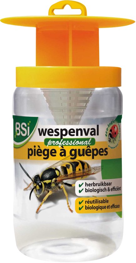 BSI - Wespen- en hoornaarval - Doeltreffende en herbruikbare val - Te vullen met lokstof Wasp Attract