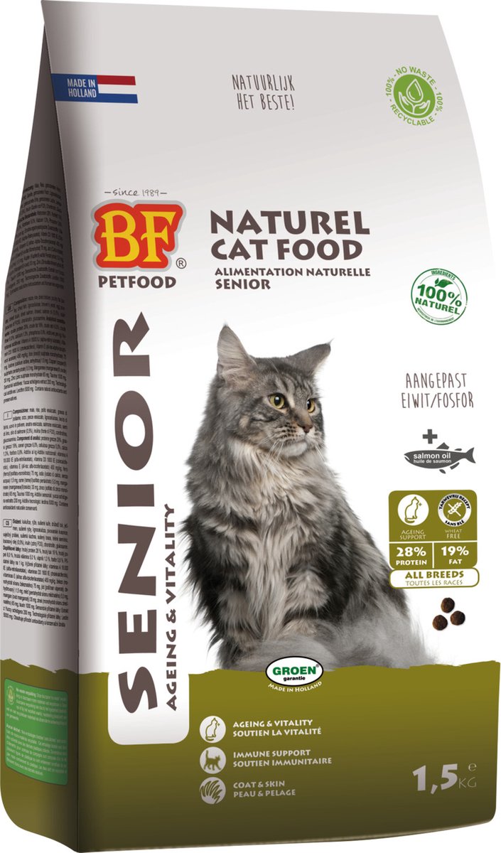 BF Petfood Senior Ageing & Souplesse kattenvoer 1,5 kg