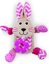 All For Paws Little Buddy Comforting Bunny - Hondenspeelgoed - 35x25x4 cm Pink