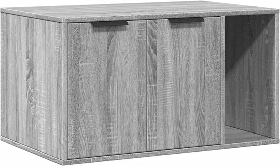 vidaXL Kattenbakkast 80x50x45 cm bewerkt hout betongrijs, kattenhuis, kattenslaaphuis, kattenbak behuizing, kattenbakbehuizing, kattenbak kast vidaXL Kattenbakkast 80x50x45 cm bewerkt hout betongrijs, kattenhuis, kattenslaaphuis, kattenbak behuizing, kattenbakbehuizing, kattenbak kast