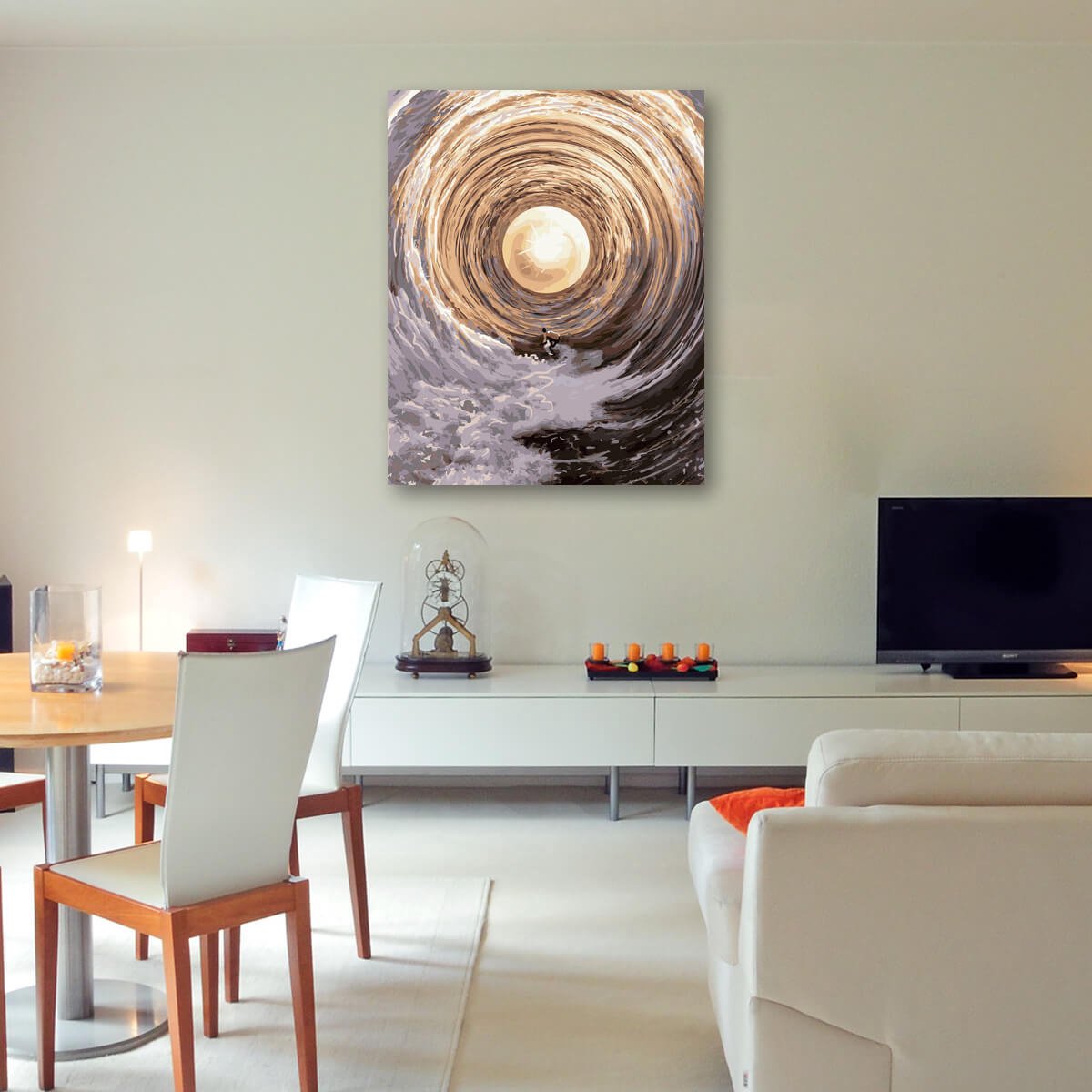 Schilderen Op Nummer Volwassenen DIY Paint By Number Compleet Hobby Pakket op Frame met Vernis - ®Arty Bee - Surfer Droom 40x50cm — afbeelding 3