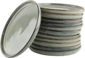 OTIX Ontbijtborden - Bordenset - 12 Persoons - Dessertbord - 21cm - Aardewerk - BEECH