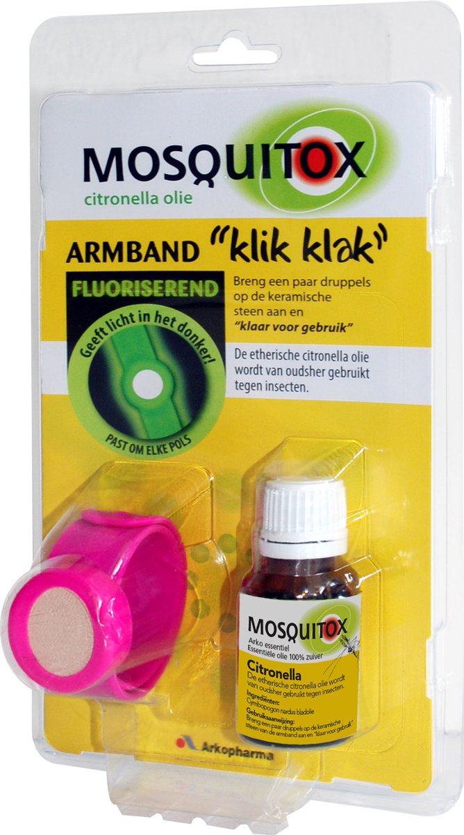 Goedkoopste Mosquitox Armband met etherische olie 10 Milliliter