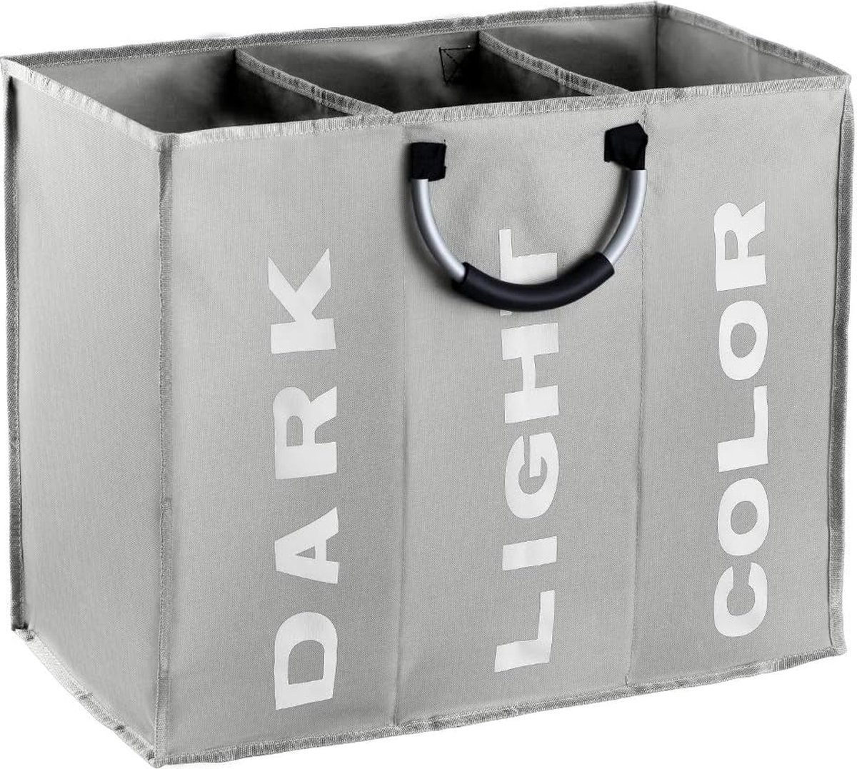 Goedkoopste Inovra ® Waszak, draagbaar, inklapbaar, van polyester met aluminium handgrepen, groot, grijs large