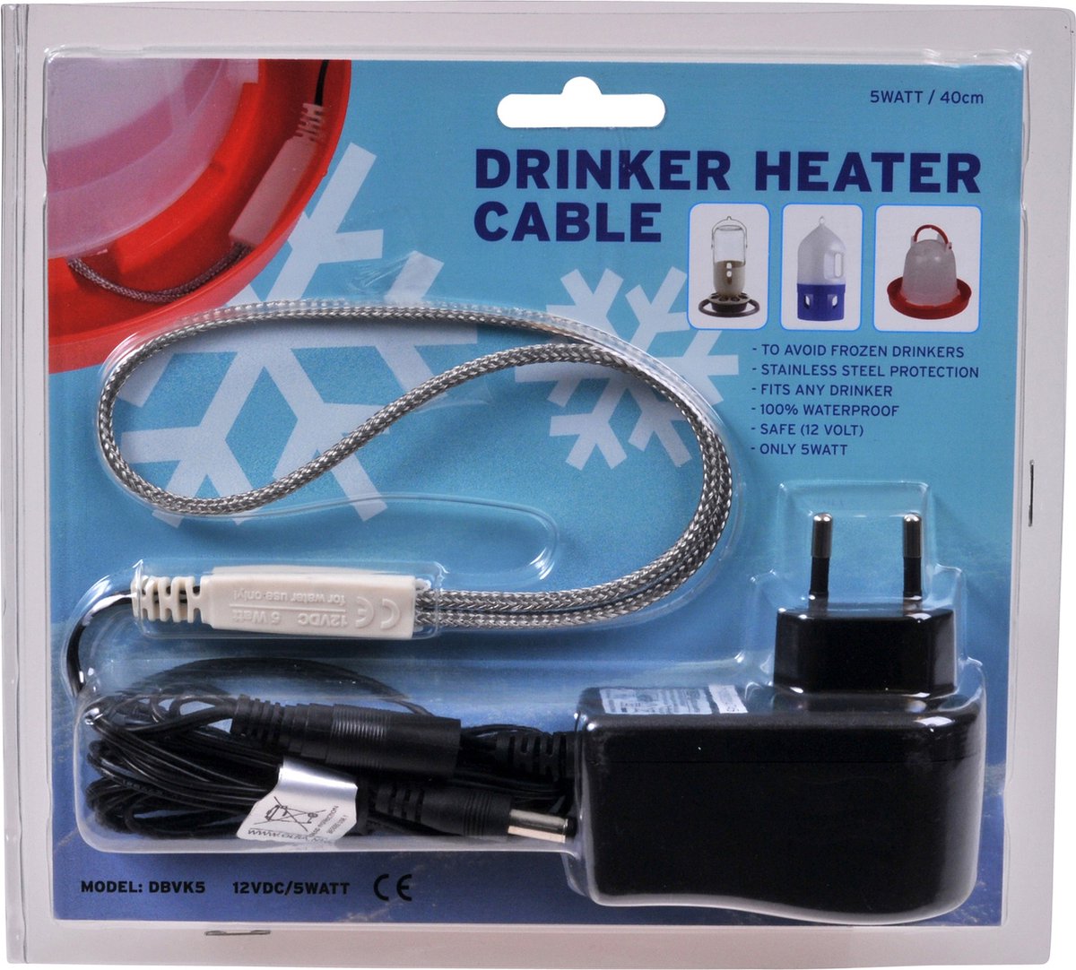 Olba Drinktoren Verwarmingskabel - Drinkbak - 5 Watt