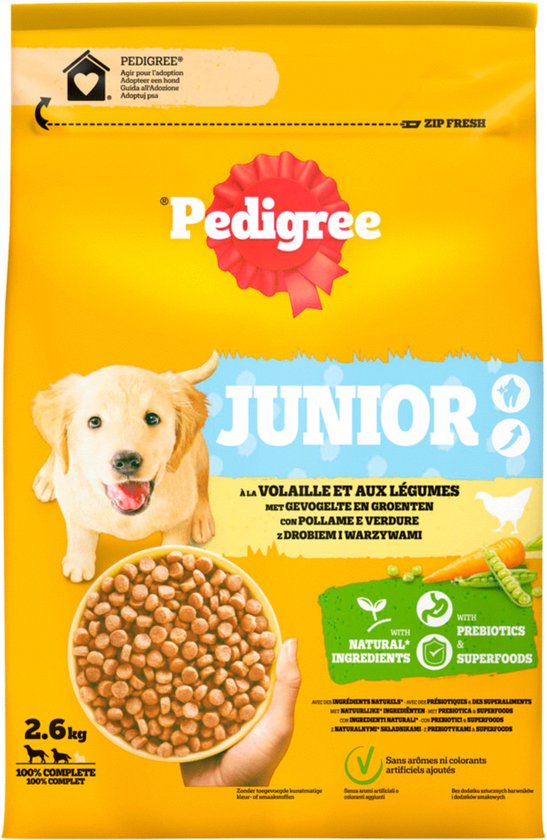 Pedigree Junior - Puppy-Hondenvoer - Kip Rijst 2.6 kg