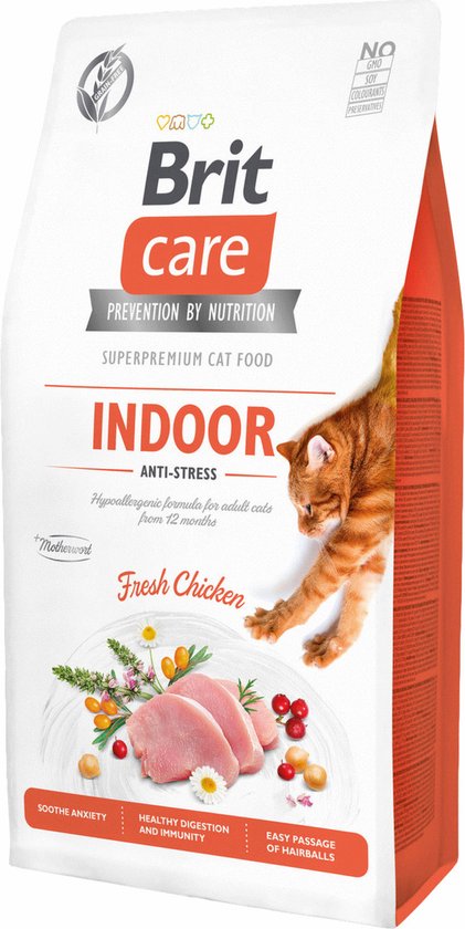 Brit Indoor Anti-Stress Kip - Kattenvoer - 7 kg