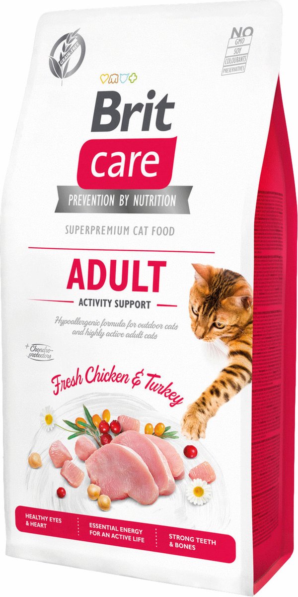 Brit Brit Care Activity Support Kalkoen&Kip - Kattenvoer - 7 kg