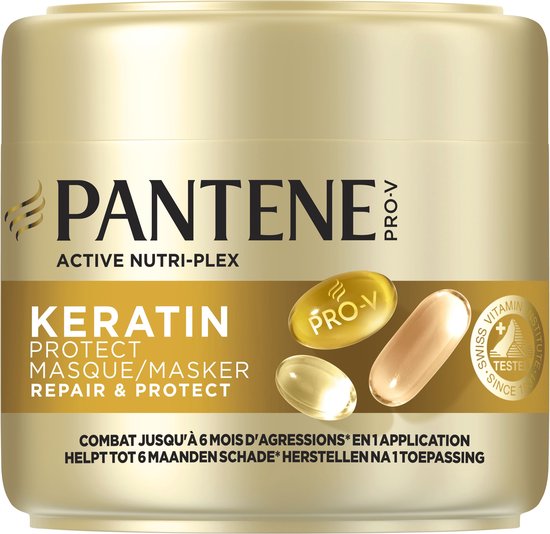 Pantene Pro-V Repair & Protect Keratin Protect Haarmasker - voor Droog, Beschadigd haar - Voordeelverpakking 6 x 300ml