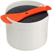 Bol.com Magnetronstoompan voor rijst en graan vaatwasmachinebestendig - steen/oranje 2 liter aanbieding