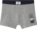 Grijze boxers met een piratenhoofd met baard en anker, en de tekst "PIRATE D'EAU DOUCE".