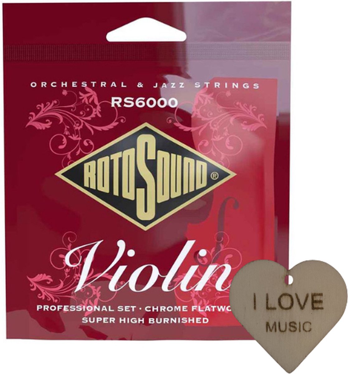 Rotosound Orchestral & Jazz snarenset viool 4/4 - Viool snaren - Incl Specter Sleutelhanger