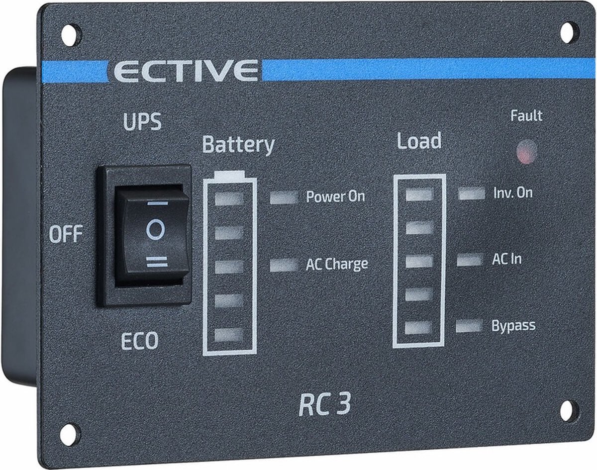 ECTIVE RC3 afstandsbediening met laadstatusindicator voor omvormers