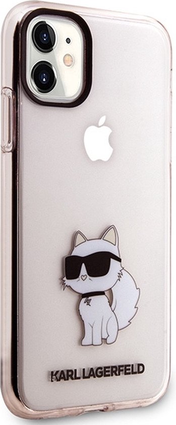 Karl - Lagerfeld - KLHCN61HNCHTCP coque pour iPhone - 11 / Xr - rose - Ikonik - Choupette
