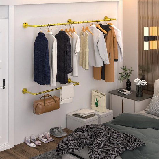 Gouden Kledingstang 70 Cm Home Composer Garderobestang - 70 Cm, Goud, Industrieel Design, Wandmontage, Tot 70 Kg Belastbaar Industriële Kledingstang Goud 70cm Gouden Kledingstang 70 Cm Home Composer Garderobestang - 70 Cm, Goud, Industrieel Design, Wandmontage, Tot 70 Kg Belastbaar Industriële Kledingstang Goud 70cm