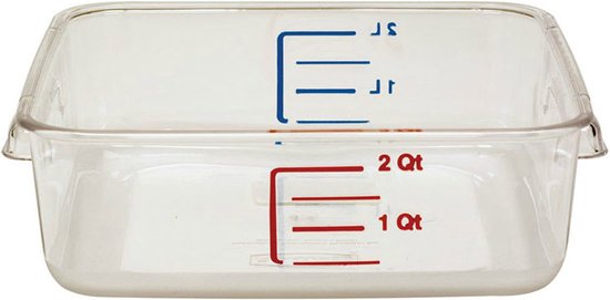 Rubbermaid FG630200CLR, Doos, Vierkant, Transparant, 222,3 mm, 223,5 mm, 68,3 mm