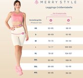 Merry Style MS-MS10-431-LE Dames Leggings - Sport - Vrijetijdsbroek - Kort - Viscose - Sporbroek - Yogabroek - Poederroze - XS