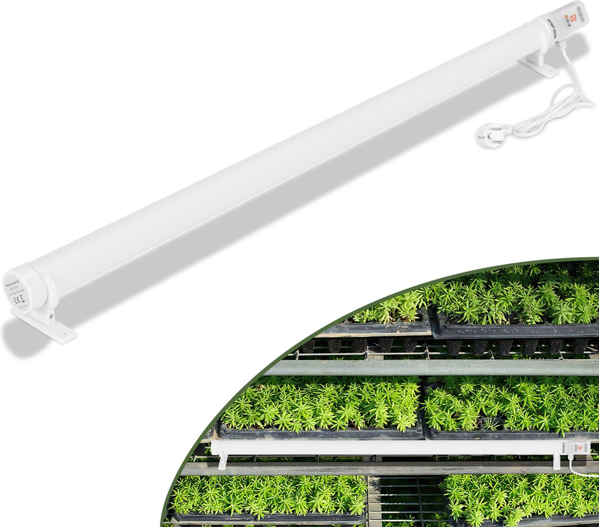 Kasverwarming Broeikasverwarmer Elektrische staafverwarming Wit voor kassen Flexibele installatie 240W