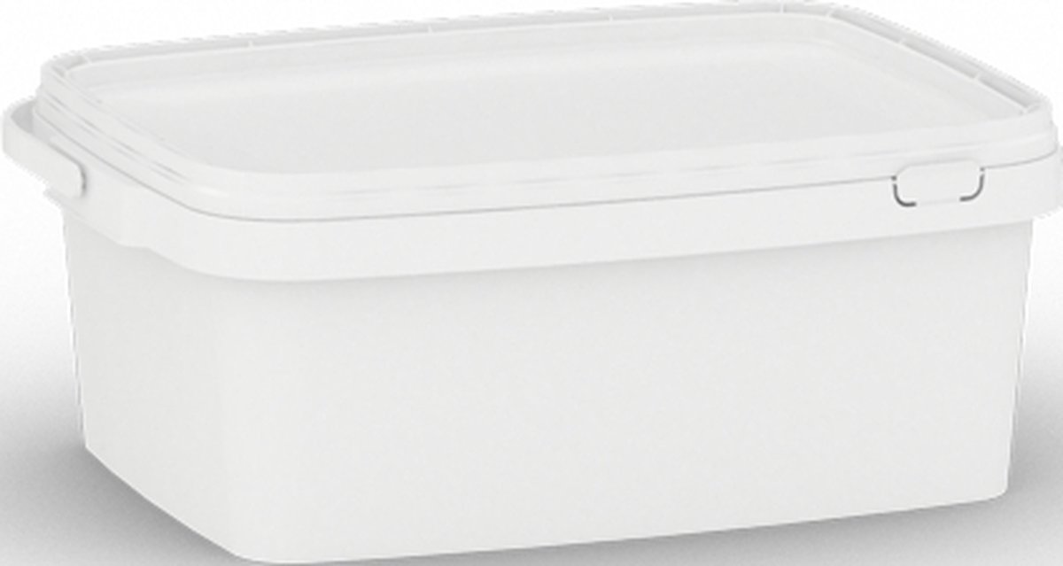 Goedkoopste Rechthoekige Emmer met Deksel 12 Liter - Geschikt voor Voedselopslag
