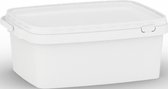 Seau rectangulaire avec couvercle 12 litres - Convient pour le stockage des aliments