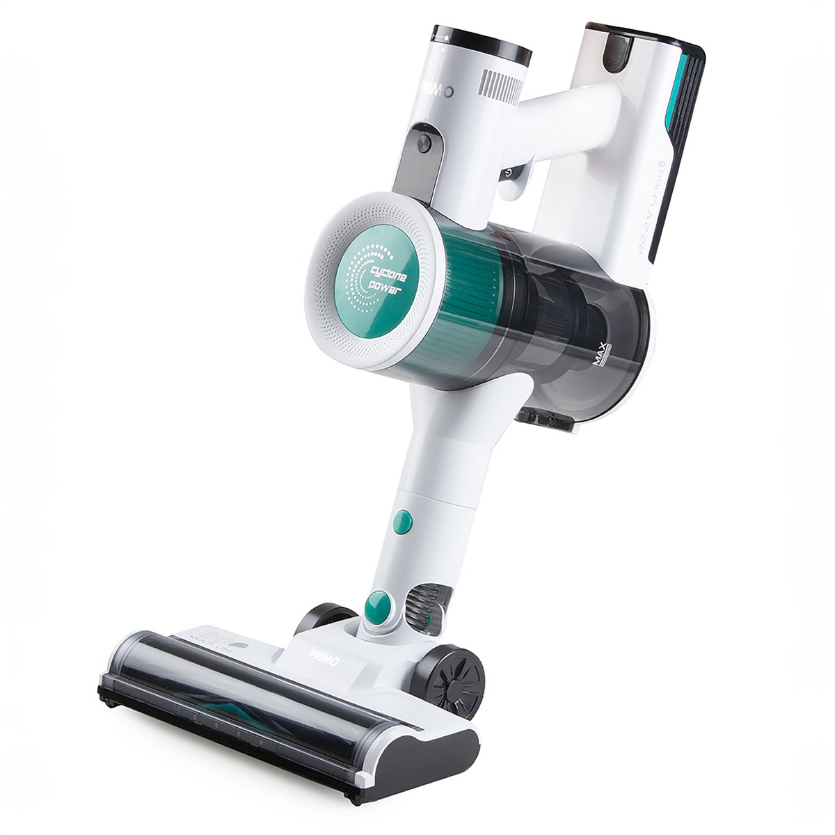 PRIMO PR510SV 3-in-1 Steelstofzuiger Draadloos - Stofzuiger zonder zak - Kruimelzuiger - Flexibele steel - Wit/Groen – foto 4