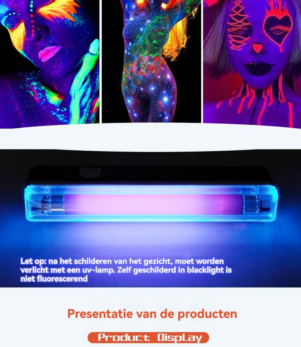 Haley familySchmink op Waterbasis met Penselen- Veilig Schminkset Kinderen - 42 Kleuren - Inclusief 10 Penselen, 6 Sjablonen& 2 diamantstickers&Glitters-Gemakkelijk schoon te maken-Face paint palette-Kinderschmink voor grimas — afbeelding 6