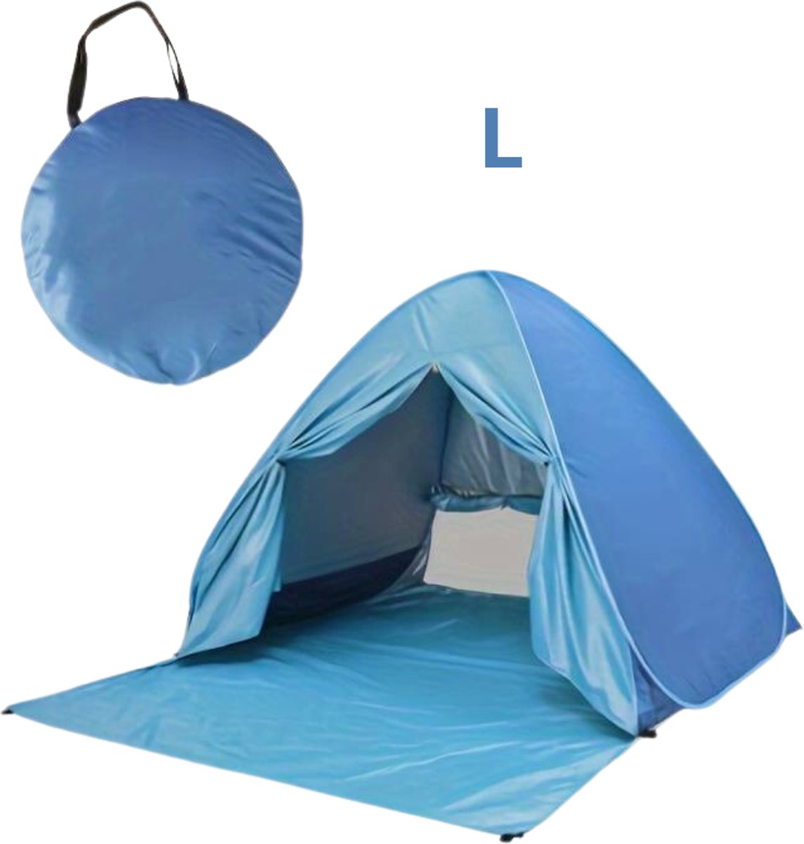 Nivard Strandparaplu - Extra Sterke Parasol - Winddicht Paraplu - Strand - Outdoor - UV Bescherming - Blauw L