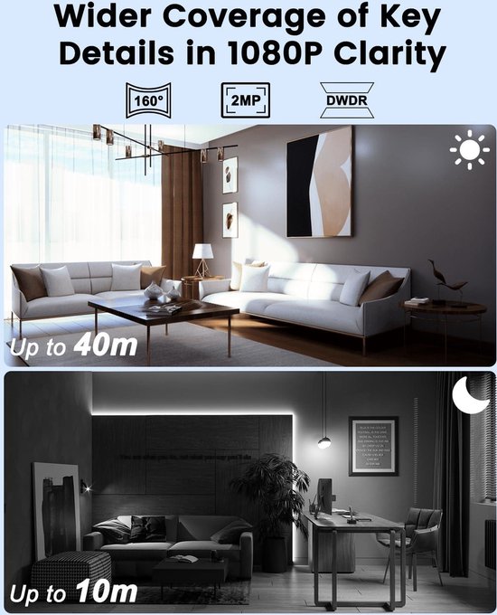 UYIKOO Caméra Espion WiFi, 5G/2,4G Mini Caméra Cachée Réveil sans Fil 1080P, 120° Micro Camera de Surveillance a Distance Discrete Enregistreur avec Vision Nocturne Détection de Mouvement Tuya APP