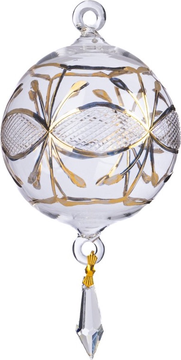 Goodwill Kerstbal Druppel Mond geblazen Glas-Goud D 16 cm