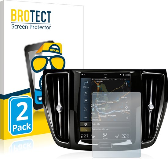 BROTECT - Screenprotector voor Volvo V60 Sensus Connect 2019-2020 - Folie Beschermfolie matte (2 Stuks)