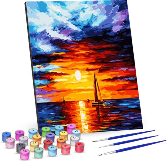 Schipper 609130717 Painting by Numbers Summer Flowers Painting Pictures for Adults Including Brush and Acrylic Paints, 40 x 50 cm